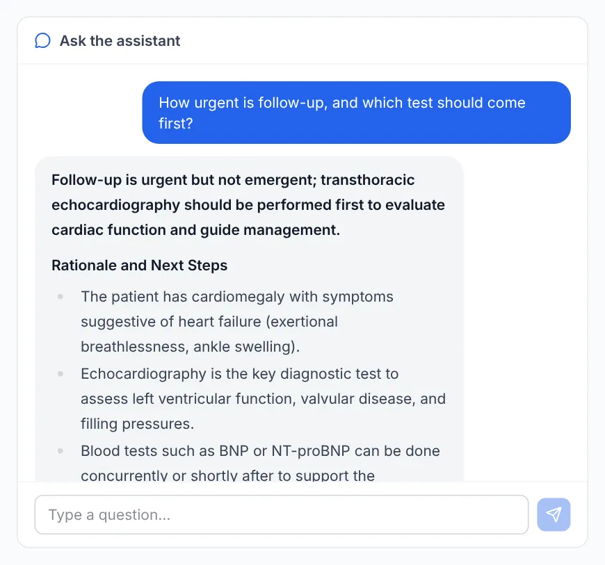 Chat answering a follow-up question about the case